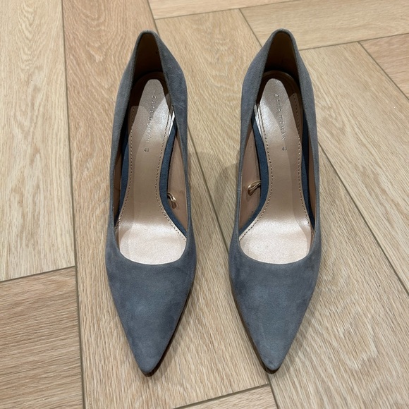 Zara Denim blue suedes stilettos with metal heel, Size 41|10 - Picture 5 of 5